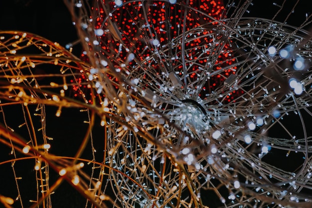 A detailed close-up of a neuromorphic chip, showcasing its intricate architecture with artificial neurons and synapses arranged in a complex network, highlighting the bio-inspired design.