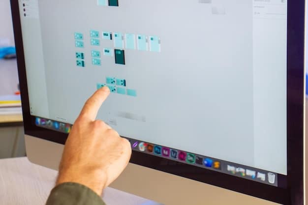 A close-up shot of a computer screen displaying automated workflow software, highlighting features such as task assignment, progress tracking, and reporting. The interface is clean, modern, and user-friendly.