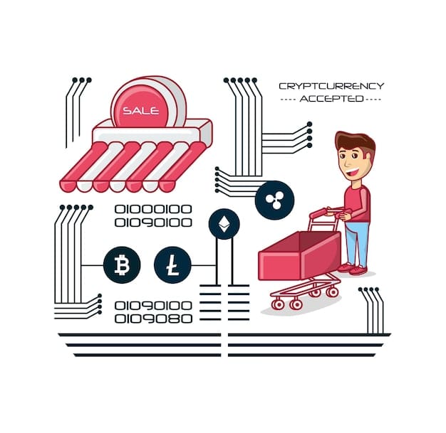 A stylized infographic showcasing the successful implementation of blockchain technology in Walmart's supply chain for tracking mangoes. The infographic includes images of mangoes, barcodes, and blockchain icons, visually representing the tracking process from farm to store. Key data points, such as the time saved in tracking contaminated produce, are highlighted to demonstrate the benefits of blockchain.