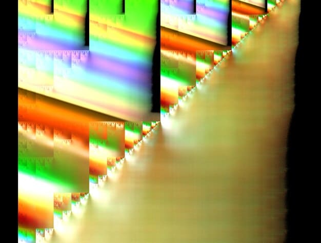 A close-up shot comparing pixel density between a 4K TV and an 8K TV, visually highlighting the increased detail and sharpness of the 8K display.