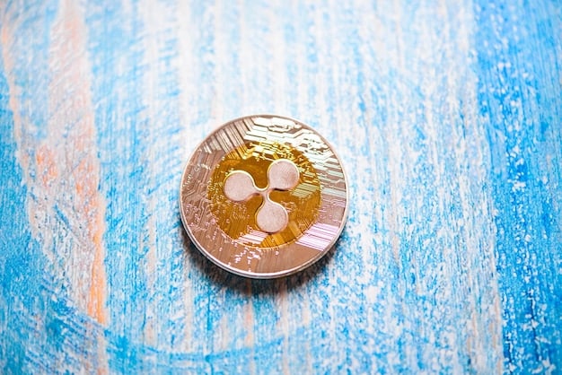 A close-up shot of a cryptocurrency token with the words 