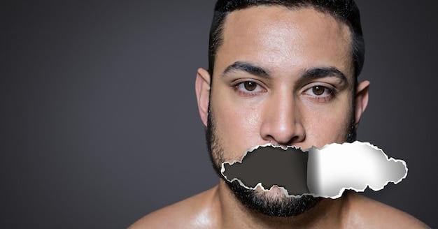 A split image. One side shows a person with their mouth taped shut, symbolizing censorship. The other side shows a diverse group of people communicating freely online, illustrating the ideal of uncensored news. The image emphasizes the contrast between suppression and freedom of expression in media.