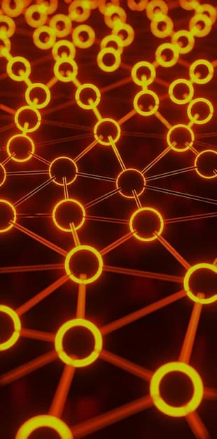 A stylized image of a blockchain network with nodes representing news organizations and community members. The image symbolizes the decentralized and interconnected nature of news tokens.