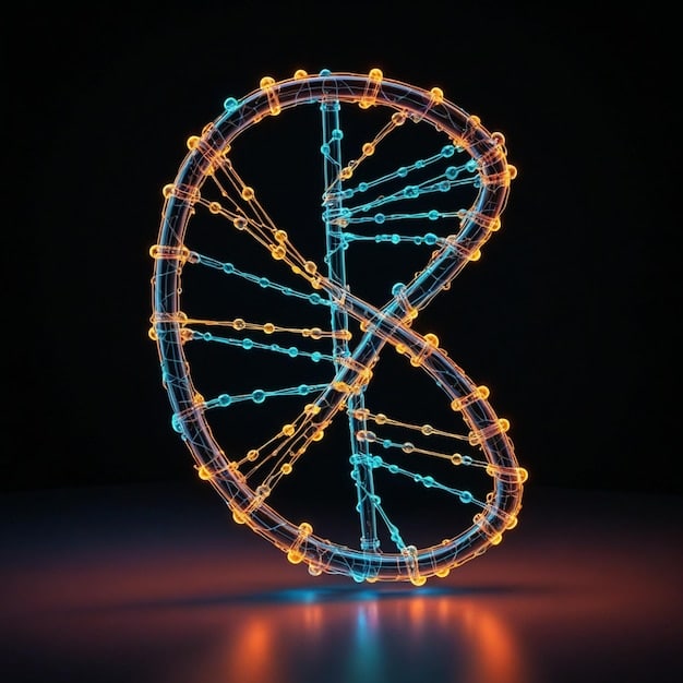 A stylized image of a blockchain represented as interconnected blocks, each containing a copyright symbol. The blocks are arranged in a circular pattern, suggesting continuous protection and security.