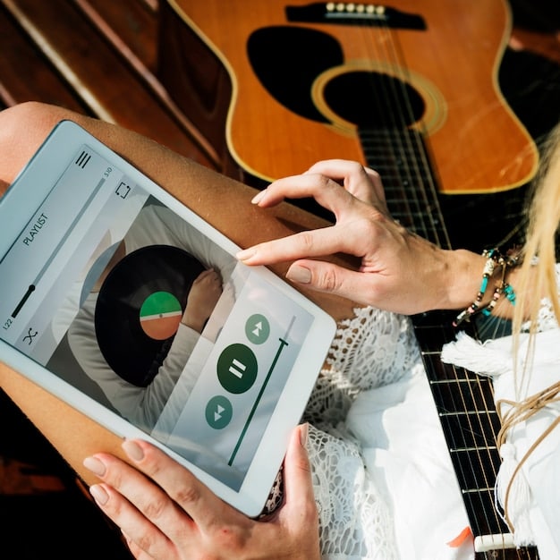 A user interface of a music streaming app showcasing personalized playlists and dynamic recommendations. The interface highlights AI-driven features, such as 