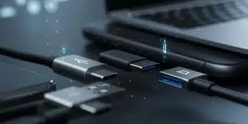 USB-C ports on various devices, illustrating universal connectivity and future technology.