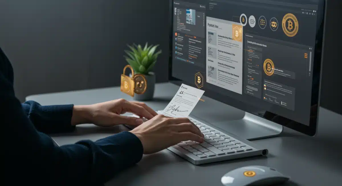 Decentralized content publishing platform interface with cryptographic signatures