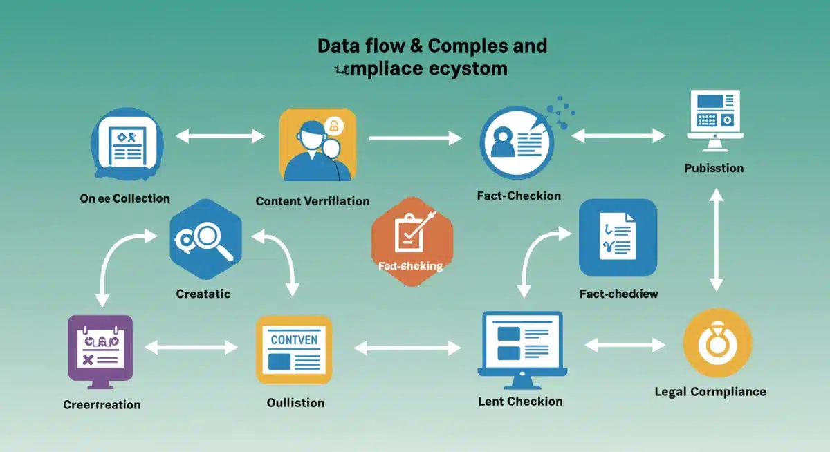 Data flow and compliance in digital media with SEC oversight