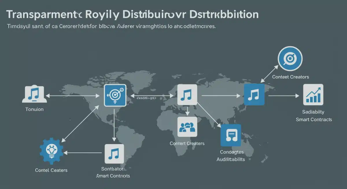Transparent blockchain royalty distribution for content creators