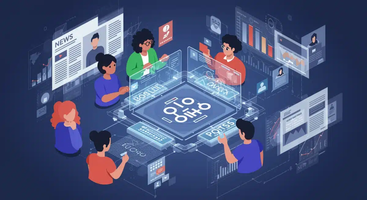 Community members voting on editorial decisions within a decentralized news organization.
