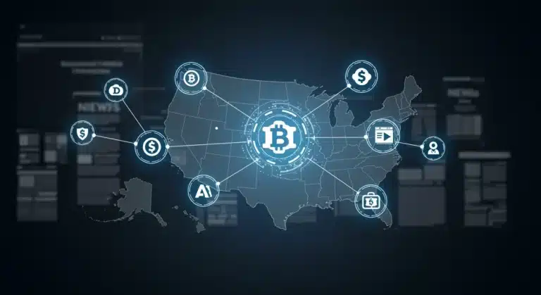 Digital interface showing decentralized news monetization strategies