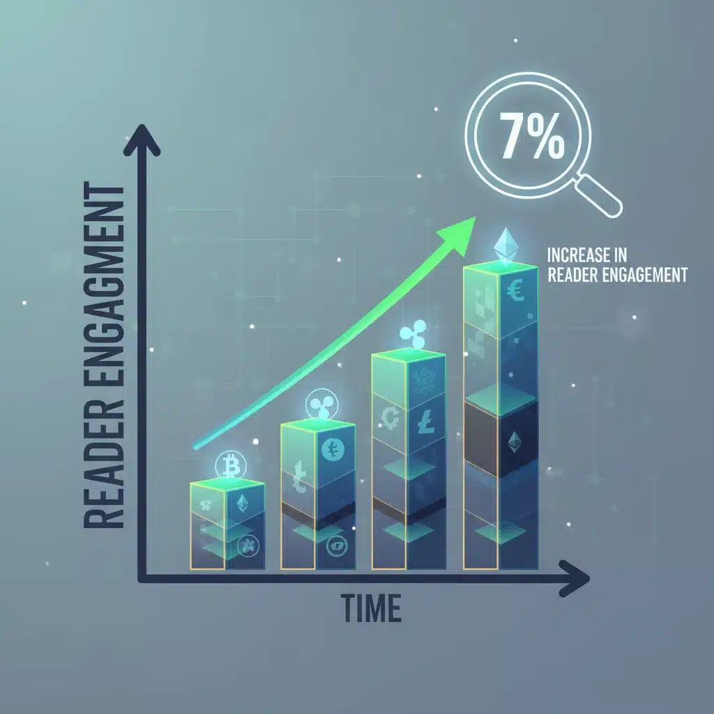 Graph showing 7% increase in reader engagement with micro-payments
