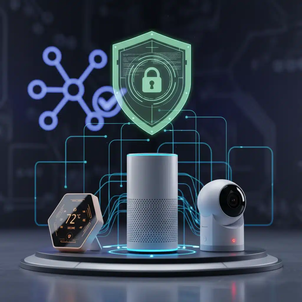Secure smart home devices with a protective shield