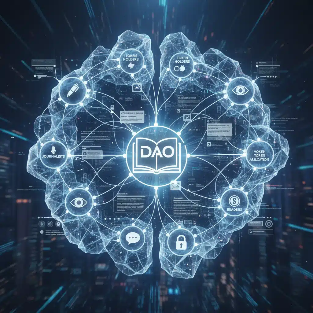 Decentralized autonomous organization for journalism collaboration
