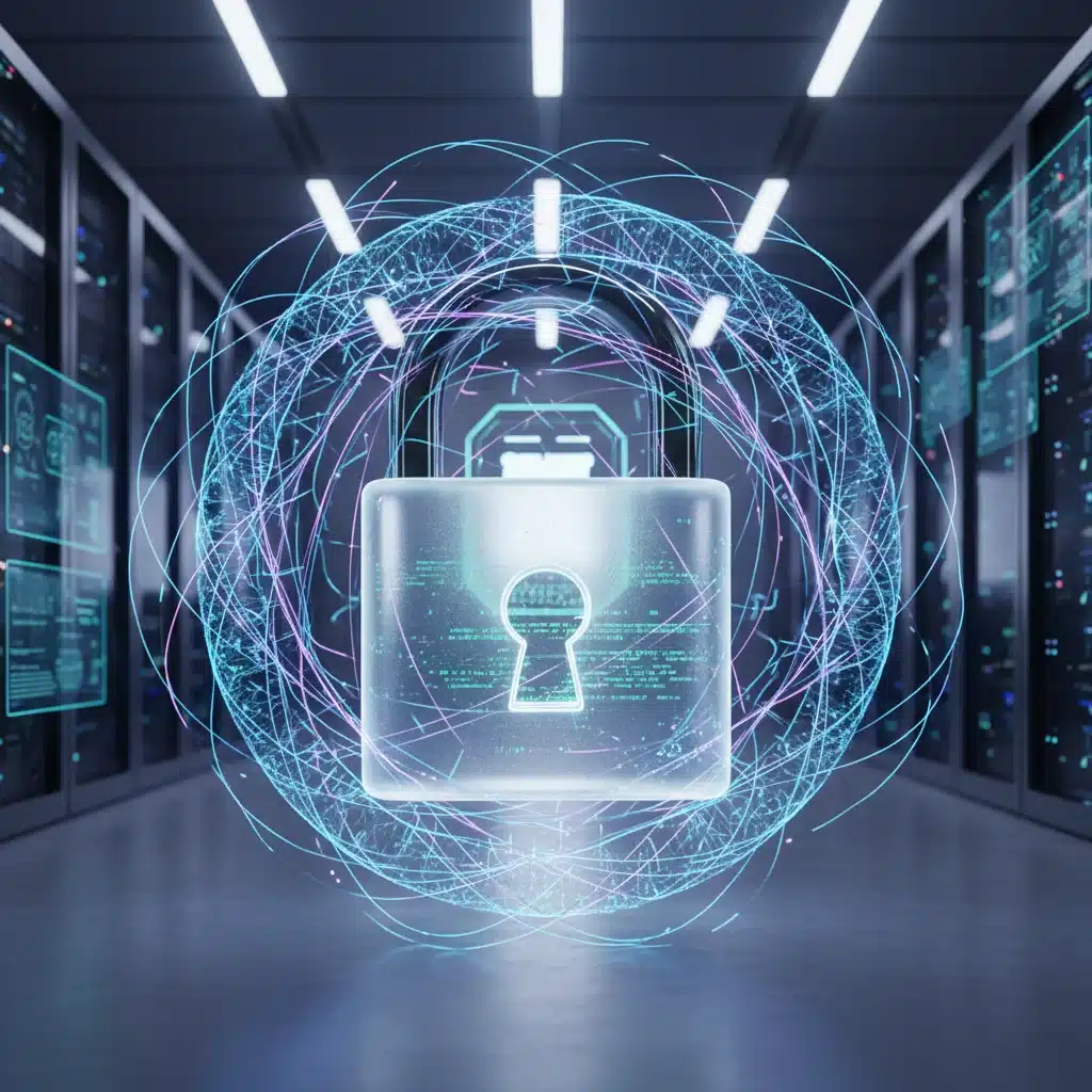 Quantum cryptography securing digital assets and data.