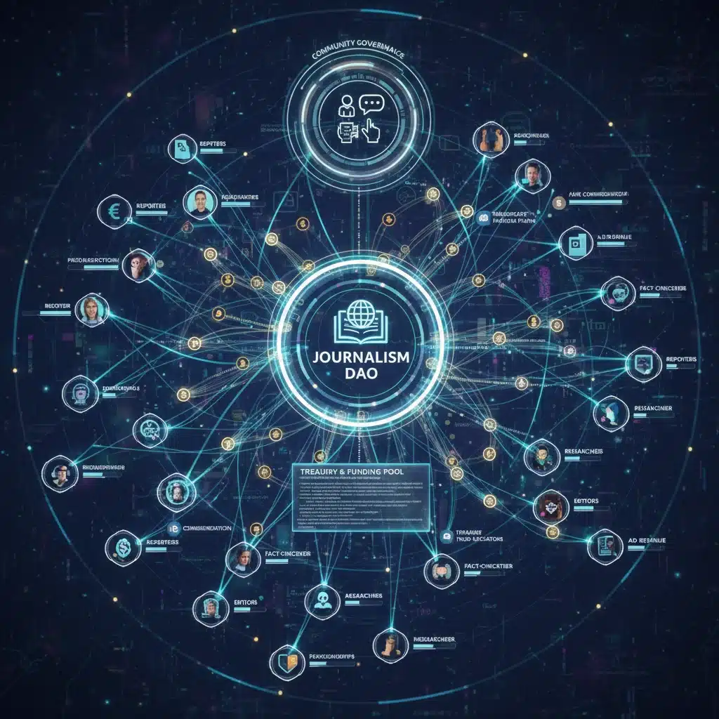 Decentralized autonomous organization for fair journalist compensation